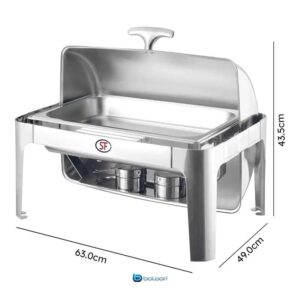 شف اینگ دیش مستطیل رول تاپ – استیل فرم